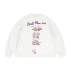 Balenciaga x Pink Martini langærmet T-shirt, oversized “Ecru” 699191TMVN99800