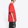 Balenciaga x PlayStation Crossover FW21 PS5 alfabetisk geometrisk mønster, kortærmet unisex-trøje, rød 651795TKVF36552