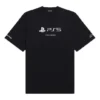 Balenciaga x PlayStation-samarbejde: PS5-alfabet med geometrisk mønster, kortærmet unisex-trøje, sort 651795TKVF31070