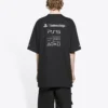 Balenciaga x PlayStation-samarbejde: PS5-alfabet med geometrisk mønster, kortærmet unisex-trøje, sort 651795TKVF31070