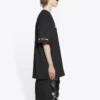 Balenciaga x PlayStation-samarbejde: PS5-alfabet med geometrisk mønster, kortærmet unisex-trøje, sort 651795TKVF31070