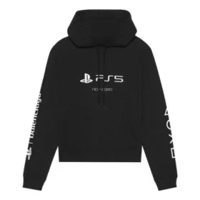 Balenciaga x PlayStation Unisex FW21 med print, sort 657034TKVF41070