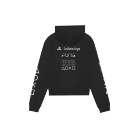 Balenciaga x PlayStation Unisex FW21 med print, sort 657034TKVF41070