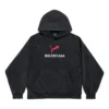 Balenciaga x Puma-hettetrøje, medium pasform, “Black Faded” 767877TTVA41041