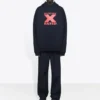 Balenciaga X-Rated til mænd, sort, rød, sort 620973TIVA81076