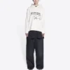 Balenciaga x RuPaul Crossover FW21 pullover med alfabet-print til mænd, cremehvid 670946TLV569057