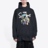 Balenciaga x THE SIMPSONS bomuldshettetrøje i bred pasform “Black” 674986TLVG81000