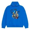 Balenciaga x THE SIMPSONS bomuldshettetrøje i bred pasform “Blue” 674986TLVG84210