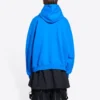 Balenciaga x THE SIMPSONS bomuldshettetrøje i bred pasform “Blue” 674986TLVG84210