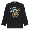 Balenciaga x THE SIMPSONS langærmet T-shirt i Large-pasform “Black” 681046TLVG70100