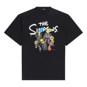 Balenciaga x THE SIMPSONS Oversized bomulds-T-shirt “Black” 676589TLVG71000