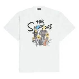 Balenciaga x THE SIMPSONS Oversized bomulds-T-shirt “White” 676589TLVG70901