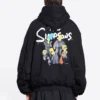 Balenciaga x The Simpsons polstret bomber-hættetrøje “Black” 657115TLVG71000