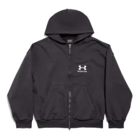 Balenciaga x Under Armour Zip-Up Hættetrøje “Black White” 803264TRVB89034