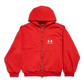 Balenciaga x Under Armour Zip-Up Hættetrøje “Red White” 803264TRVB86540