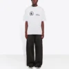 Balenciaga x WFP 1. generation crossover-printet logo-pullover med rund hals og korte ærmer til mænd, grå 612966THV841167