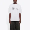 Balenciaga x WFP 1. generation crossover-printet logo-pullover med rund hals og korte ærmer til mænd, grå 612966THV841167