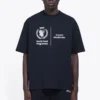 Balenciaga x WFP 1. generation crossover-printet logo-trøje med rund hals og korte ærmer til mænd, sort, 612966THV841000