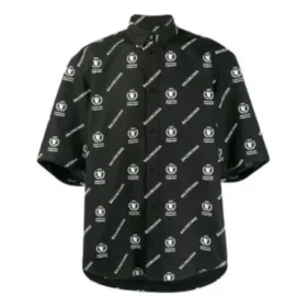 Balenciaga x WFP kortærmet skjorte med firkantet ryg “Black White” 602026TIL251070 Balenciaga x WFP kortærmet skjorte med firkantet ryg “Black White” 602026TIL251070