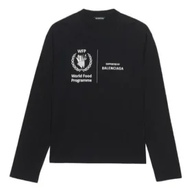 Balenciaga x WFP langærmet T-shirt, medium pasform “Black” 612967THV841000