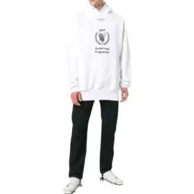Balenciaga x World Food Programme-hettetrøje “White Black” 541870TCV343307