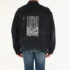 Barcode Destroyed Denim jakke “Sort” 664329TBP471055