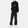 Barcode-trøje med rund hals “Black” 652981TKVE61070
