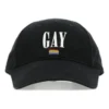 Baseballkasket i bomuldstwill med broderet Pride-logo “Black” 670811410B21000