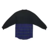 BB Authentic T-shirt med patch og lange ærmer “Black Blue” 698227TMM085212