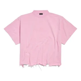 BB Classic Balenciaga kort T-shirt i oversize-pasform “Pink” 783399TQVS85708 BB Classic Balenciaga kort T-shirt i oversize-pasform “Pink” 783399TQVS85708