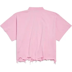 BB Classic Balenciaga kort T-shirt i oversize-pasform “Pink” 783399TQVS85708 BB Classic Balenciaga kort T-shirt i oversize-pasform “Pink” 783399TQVS85708