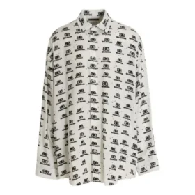 BB Icon Poplin-skjorte “Hvid Sort” 733755TNL889040