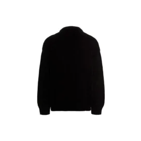 BB Laurel Crown Logo striktrøje med rund hals “Black” 664369T32111000 BB Laurel Crown Logo striktrøje med rund hals “Black” 664369T32111000