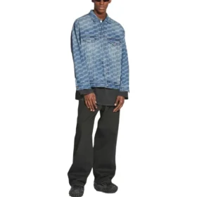 BB Monogram Large Fit-jakke “Blå” 675208TMW374437