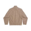 BB Monogram-træningsjakke, regular fit, “Beige Brown” 704495TML369378