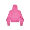 BB Motel Zip-up-hettetrøje, tætsiddende “Dark Pink” 791755TQVU85803