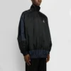 BB Patchwork Nylon vindjakke med gennemgående lynlås “Navy Black” 623019TIO544100