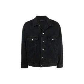 BB Sprayed Denim-jakke, Large Fit, “Dark Grey White” 678354TIWA21440