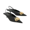 BB Square Knife Slingback-pumps “Black” 691740WAWNC1088