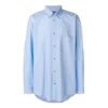 Bomulds-poplin-skjorte med logo på ryggen “Light Blue” 508465TWB044850