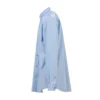 Bomulds-poplin-skjorte med logo på ryggen “Light Blue” 508465TWB044850