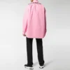Bomulds-poplin-skjorte med logo på ryggen “Pink” 556878TEM095630