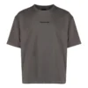Bomulds-T-shirt med broderet logo “Grey” 612966TNVG91300