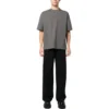 Bomulds-T-shirt med broderet logo “Grey” 612966TNVG91300