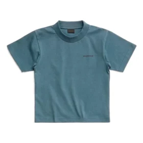 Bomulds-T-shirt med logo-tryk »Blue« 681864TOVK74005