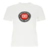 Bomulds-T-shirt med tryk, korte ærmer, hvid 612964TJVD69000