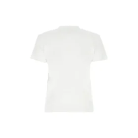Bomulds-T-shirt med tryk, korte ærmer, hvid 612964TJVD69000 Bomulds-T-shirt med tryk, korte ærmer, hvid 612964TJVD69000