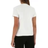 Bomulds-T-shirt med tryk, korte ærmer, hvid 612964TJVD69000