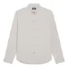 Bomuldsskjorte i Large-pasform “Cement Grey” 681688TKM102967
