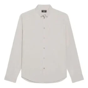 Bomuldsskjorte i Large-pasform “Cement Grey” 681688TKM102967